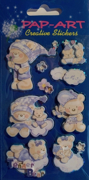 3D Sticker Bärchen, Blume